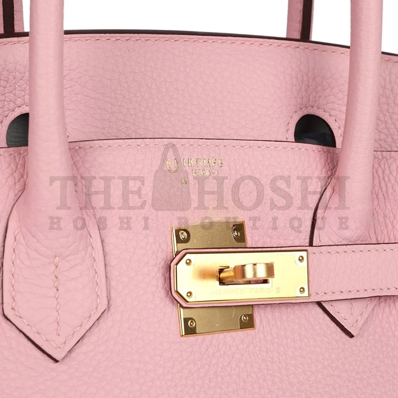 H**me5 BIRKIN 30 ROSE SAKURA VERSO CLEMENCE GOLD HARDWARE (30*22*16cm) Master Quality